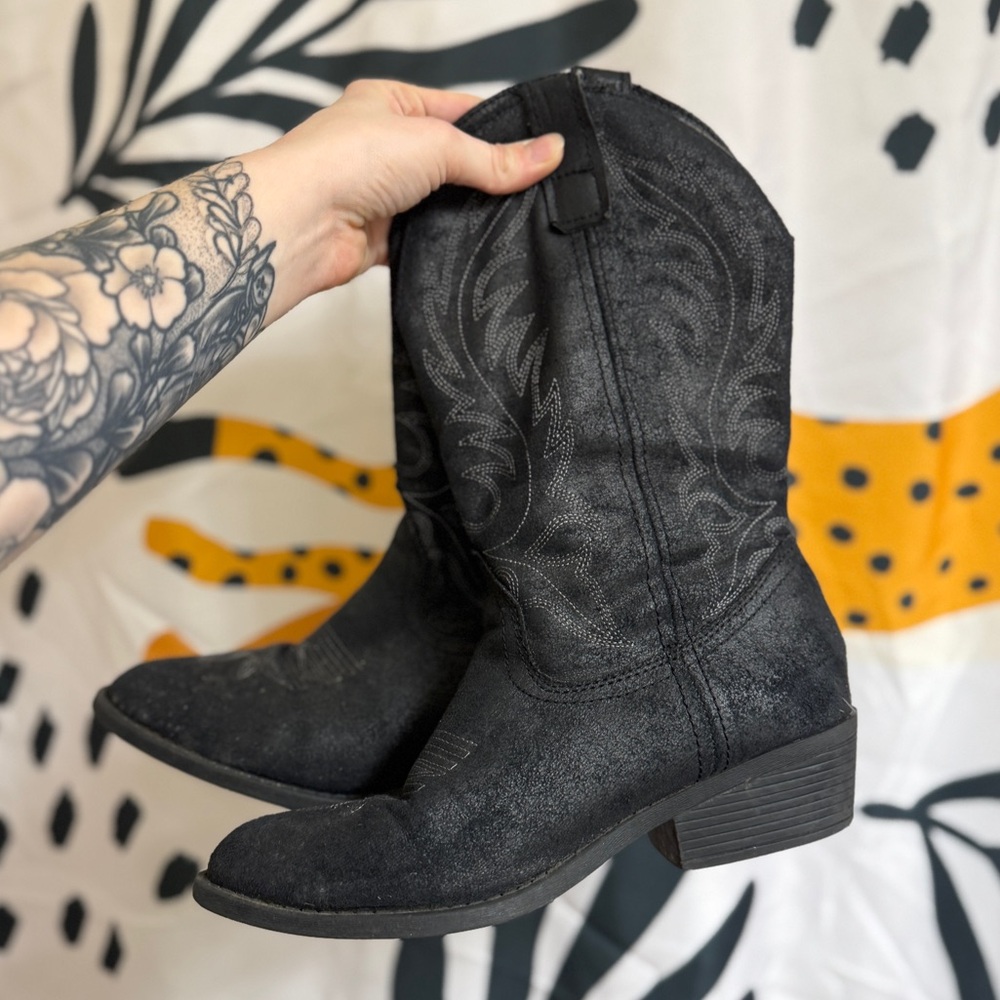 Black Cowboy Boots SOLD